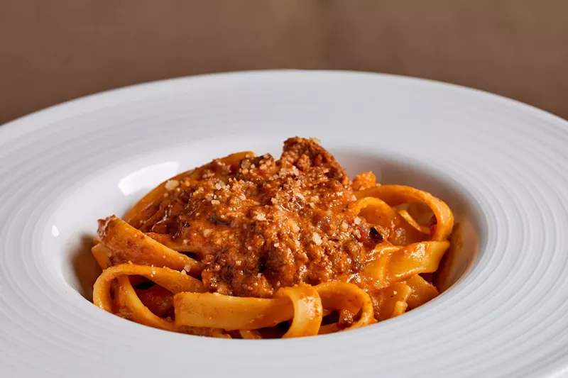 Image: The tagliatelle alla bolognese is one of Vitolo's many menu delights.