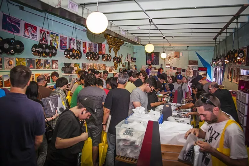 Image: Record Store Day 2015 at Sweat Records.