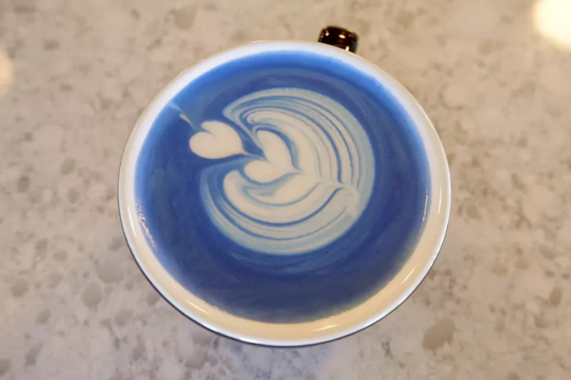 Image: The vivid blue Butterfly Latte has quickly become a Kith & Co. favorite.