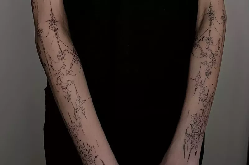 Image: Much like the '90s embraced tribal tattoos, cybersigilism may become Gen Z's defining tattoo style.