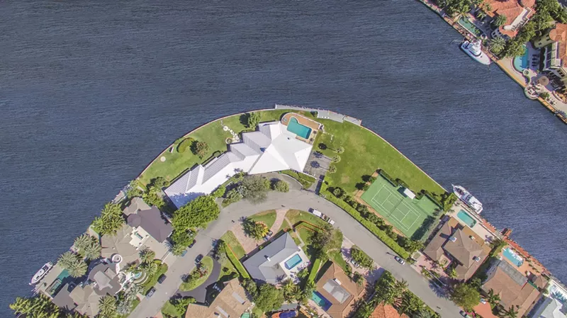 Image: Aerial of a $25 million estate, built for the granddaughter of Oscar Meyer, that will be used as an Art Fort Lauderdale venue next week.