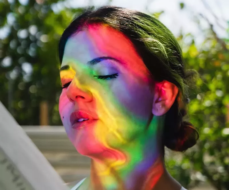 Image: Haiiileen describes her art as “all about light, color, and sound.”