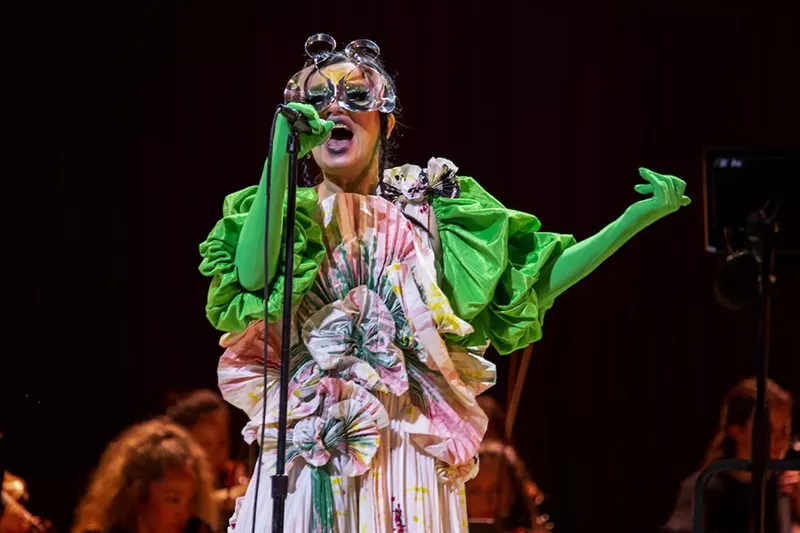 Image: Björk made her Miami live debut at the Adrienne Arsht Center for the Performing Arts on Sunday, February 13.