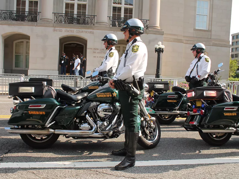 Image: The Broward Sheriff's Office participates in a ceremony at the National Law Enforcement Officers Memorial in Washington, D.C.
