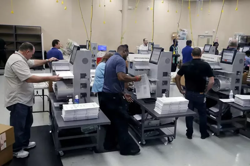 Image: Elections staff began recounting ballots at the Broward County Supervisor of Elections Office November 11, 2018, in Lauderhill.
