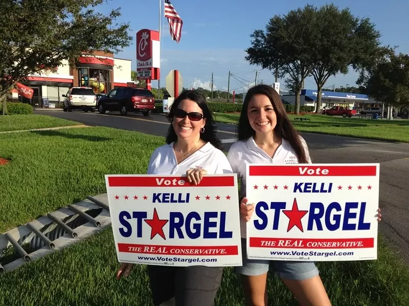 Image: Laura Stargel (right) says a transgender athlete bill sponsored by her mother, Florida Sen. Kelli Stargel, will harm trans kids.