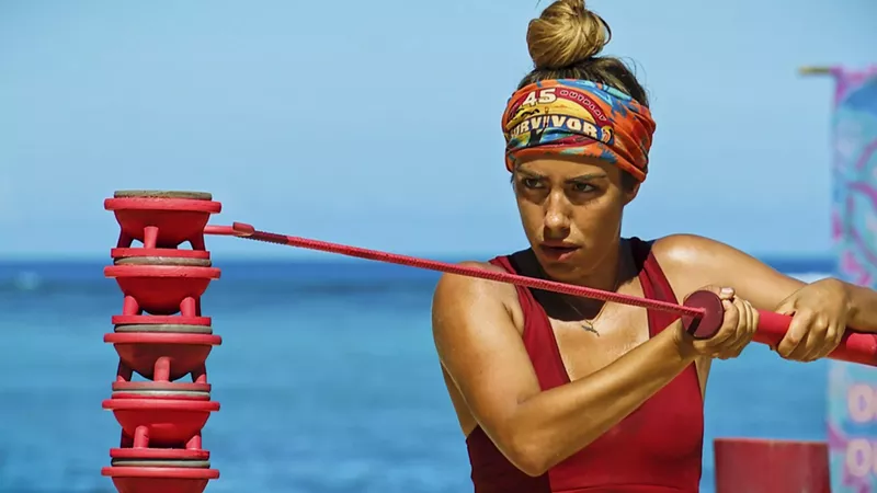 Image: Survivor contestant Dee Valladares won the last immunity challenge that guaranteed her spot in the final three.