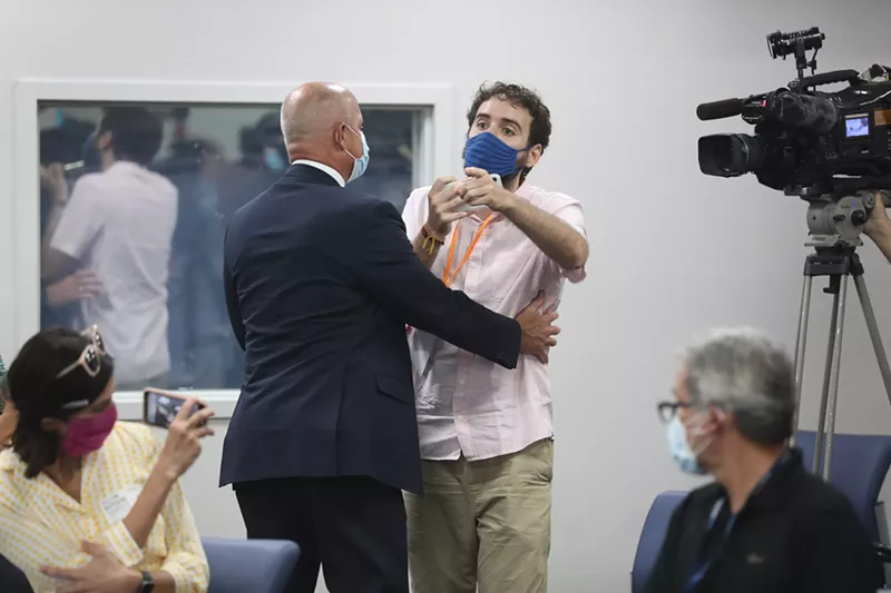 Image: Thomas Kennedy is known for telling off Gov. Ron DeSantis at press conferences.