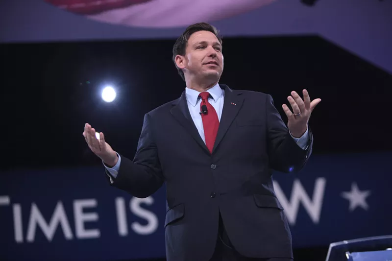 Image: Then-congressman Ron DeSantis speaking at the 2016 Conservative Political Action Conference (CPAC) in National Harbor, Maryland.