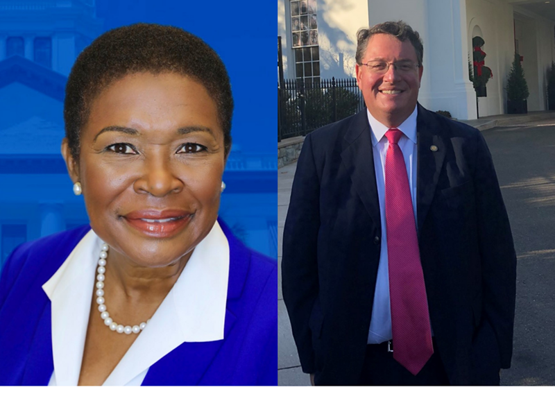 Image: State Reps. Marie Paule Woodson and Randy Fine have filed competing bills that would affect undocumented students.