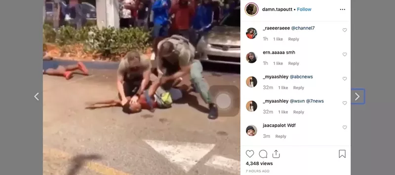 Image: Videos show Broward deputies slamming 15-year-old Delucca Rolle to the ground near J.P. Taravella High School.