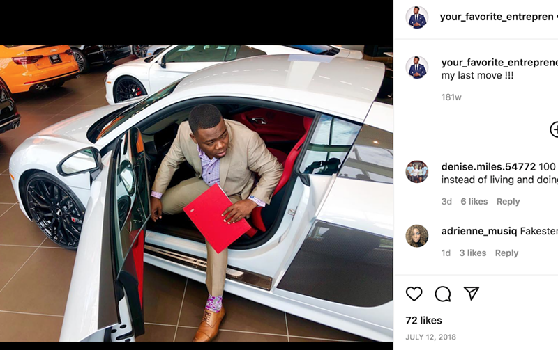 Image: Valesky Barosy and his Lamborghini
