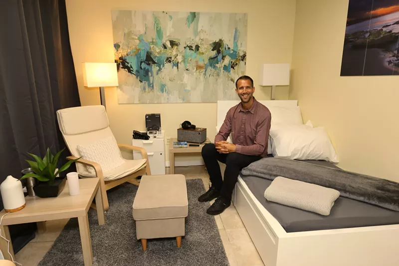 Image: Participants in MindMed's Phase II trial for LSD are guided through their experience in a "trip room" in Lauderhill.