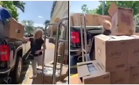Image: Florida Woman Yells "Go Donald Trump!" After Buying Out Store's Toilet Paper