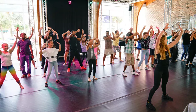 Image: Yello Creative Arts and Events Center offers dance classes, speakers, cooking demonstrations, piano nights, open mic nights and plant-based, gluten-free food and drinks.