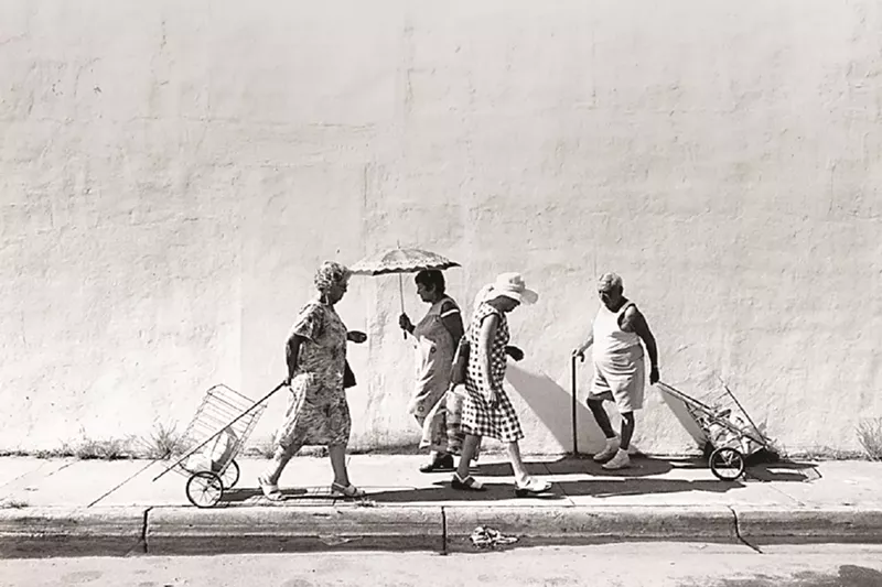 Image: Gary Monroe's Sixth Street by Washington Avenue (1978), gelatin silver print.