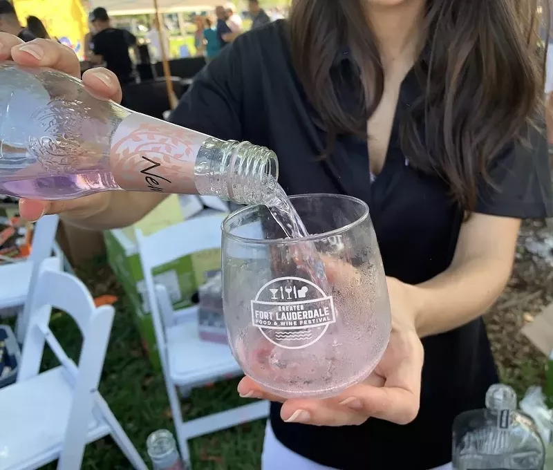 Image: Guests enjoy wine pours at Greater Fort Lauderdale Food & Wine Festival.