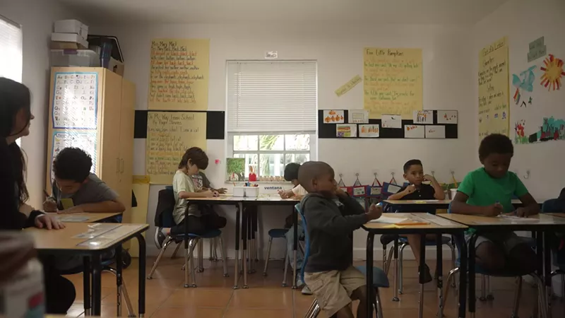 Image: Anna Bommarito oversees her classroom at Primer's Health District microschool near downtown Miami.