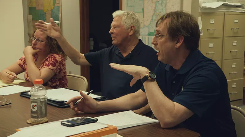 Image: A town council meeting in Frederick Wiseman’s Monrovia, Indiana provides the most arresting, revealing passages of the documentary film — the only scenes where anyone disagrees with anyone else about anything at all.