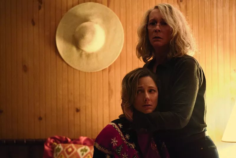 Image: Jamie Lee Curtis (right) reprises her role as Laurie Strode and Judy Greer plays her daughter Karen in David Gordon Green’s Halloween, the latest sequel in the horror series that can't seem to kill off the serial killer.