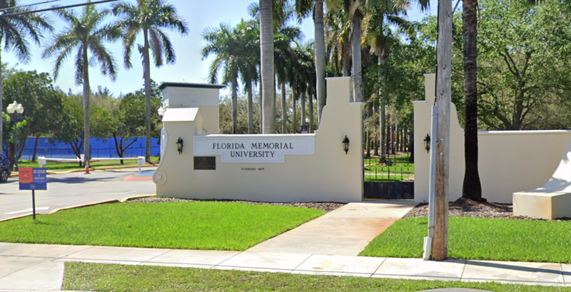Image: The entrance to Florida Memorial University, an institution that dates back to the mid-19th Century.