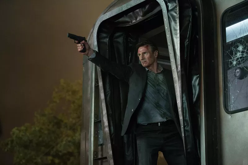 Image: Liam Neeson plays Michael MacCauley, an ex-cop who loses his job as an insurance salesman in New York City before his usually routine mass-transit ride turns into a potential payday, in The Commuter.