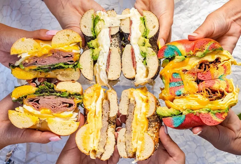 Image: Bagels are always a colorful experience at Mitch's Bagels.