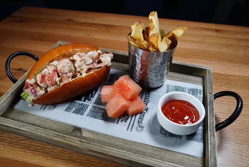 Image: The lobster roll from And Fish Kitchen + Barr in Pompano Beach.