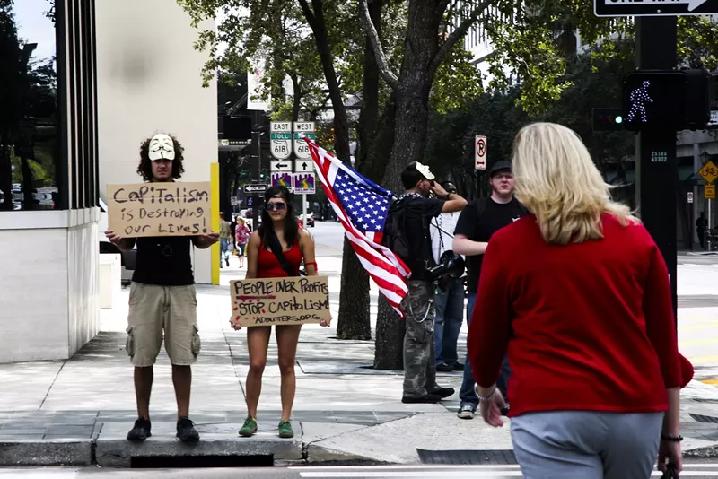 Image: Protesters with the Occupy Tampa movement in 2011.