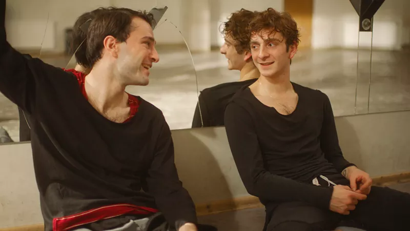 Image: And Then We Danced follows the sexual awakening of Georgian dancer Melab, played by Levan Gelbakhiani (right).