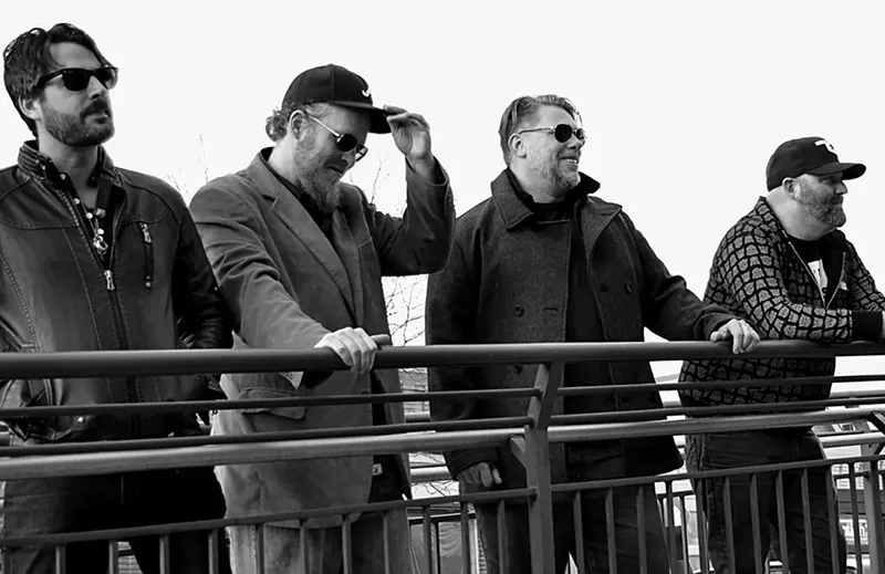 Image: Bassist Adam Perry (left), lead singer and guitarist Brock Butler, keyboardist Matt McDonald, and drummer Albert Suttle of Perpetual Groove.