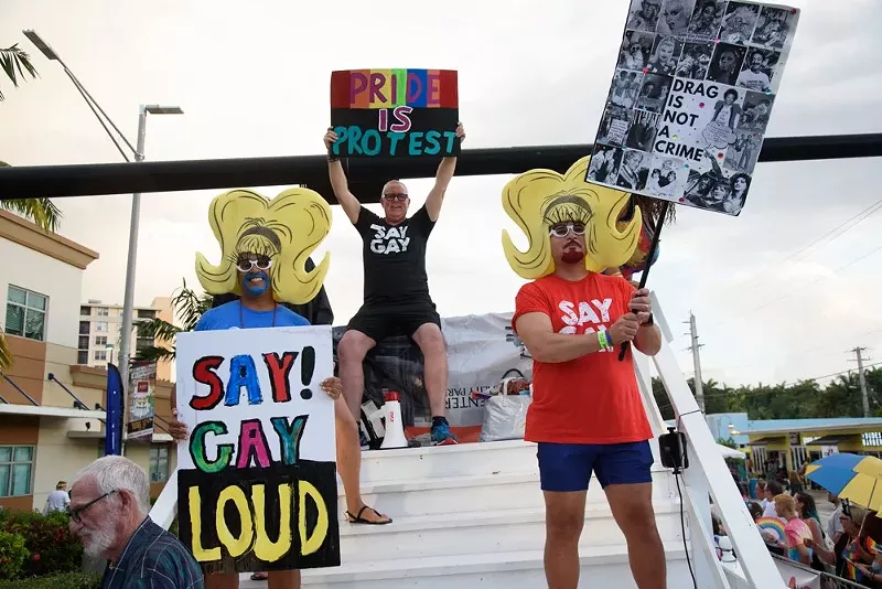 Image: Participants at the Stonewall Pride Parade & Street Festival 2023 in Wilton Manors