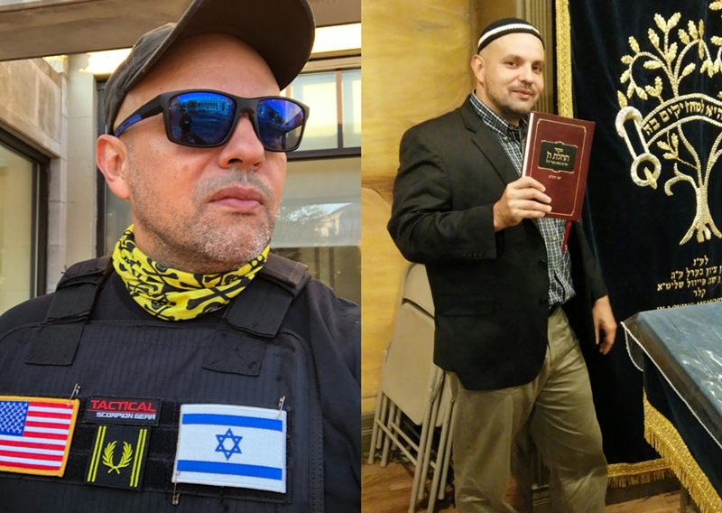 Image: Asher Meza, the "Rabbi Proud Boy," offers religious exemptions to COVID-19 vaccine mandates to Jews and Gentiles on Telegram.