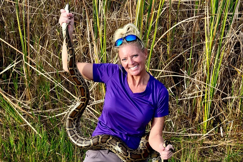 Image: Amy Siewe moved from Indiana to South Florida, lured by the invasive Burmese python.