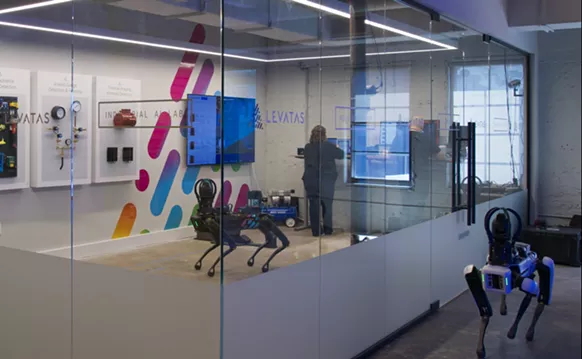 Image: Robot Dogs Train at West Palm Beach Firm's New AI Facility