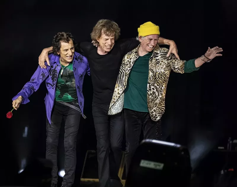 Image: Still kickin' it: Ronnie Wood, Mick Jagger, and Keith Richards.