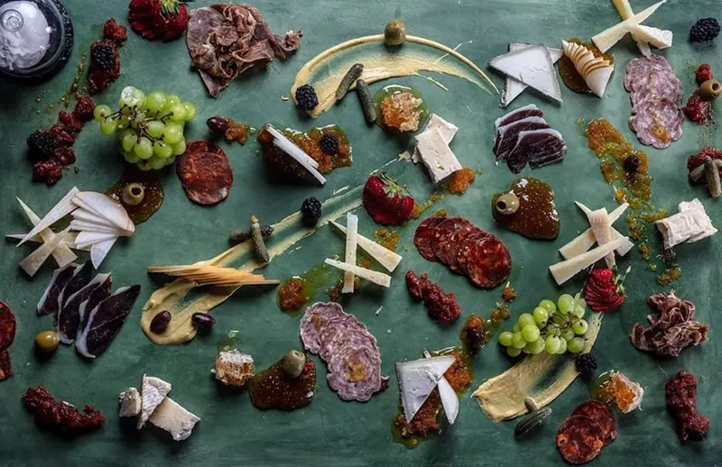 Image: The Lunchable charcuterie plate from the Thursday night dinner party menu at Salt 7 in Delray Beach.
