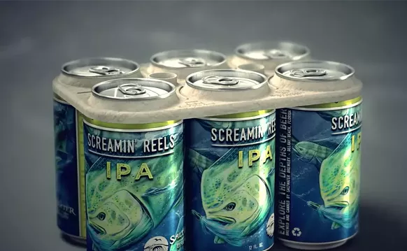 Image: Saltwater Brewery's Eco-Friendly Six-Pack Rings Feed Sea Creatures