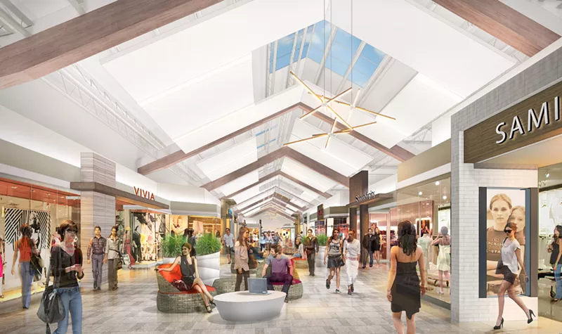 Image: Rendering of Sawgrass Mills' upgraded interior.