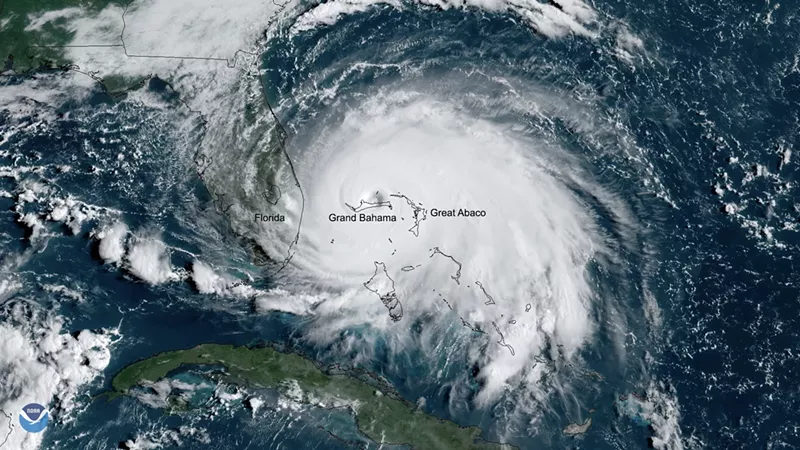 Image: Hurricane Dorian was the strongest hurricane to hit the Bahamas since records began in 1851.
