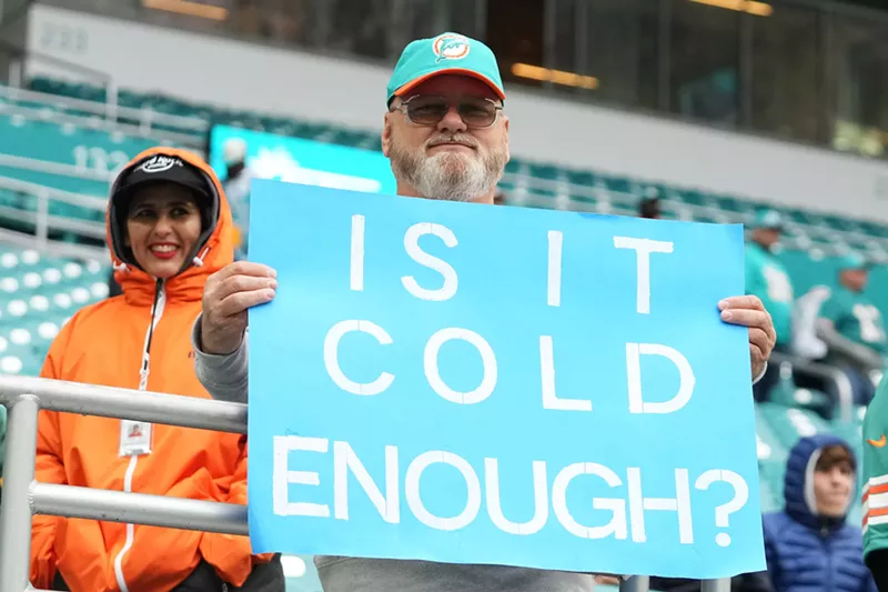 Image: The only thing colder than the weather at Hard Rock Stadium on Christmas Day was the Miami Dolphins.