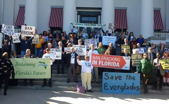 Image: South Floridians Rally to Pressure Gov. Ron DeSantis to Ban Fracking Statewide