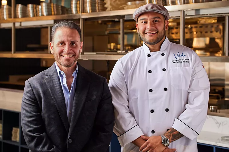 Image: Vitolo partners E11even VIP director of operations Rob Crosoli (left) and executive chef Anthony Vitolo