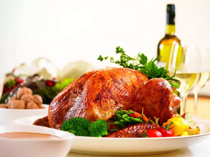 Image: Thanksgiving feast at Burlock Coast.