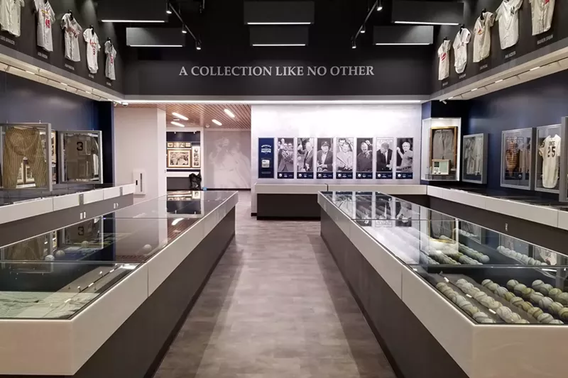Image: The view of the Avron B. Fogelman Sports Memorabilia Collection at FAU.