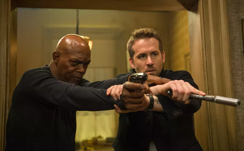 Image: Samuel L. Jackson (left) is the hitman and Ryan Reynolds plays his bodyguard in another summer action film filled with bullets, chases and bad language.