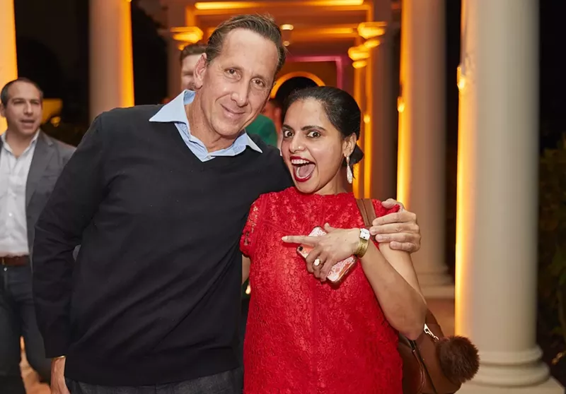 Image: Beloved Palm Beach County-based chef Dean Max and the Food Network's Chopped judge chef Maneet Chauhan at the 2019 Palm Beach Food & Wine Festival.