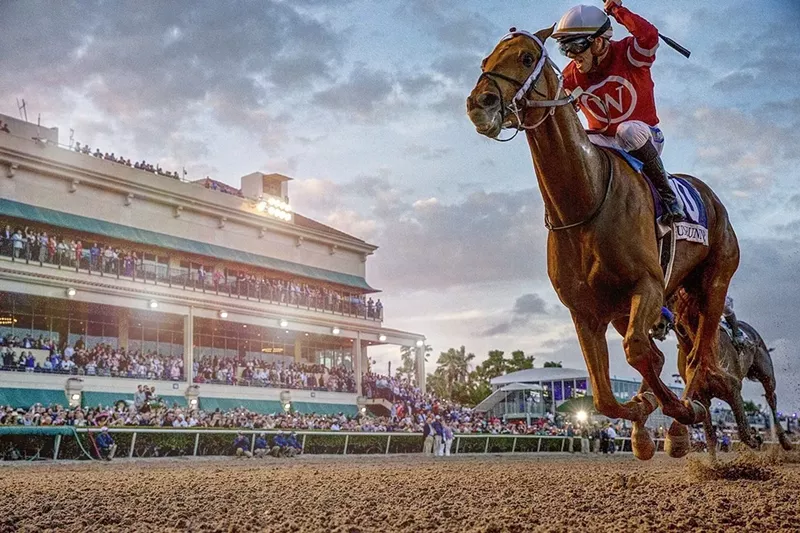 Image: Gun Runner en route to victory in the 2018 Pegasus World Cup.
