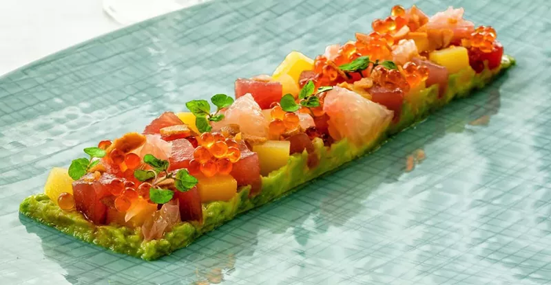 Image: Yellowfin tuna crudo at Dune