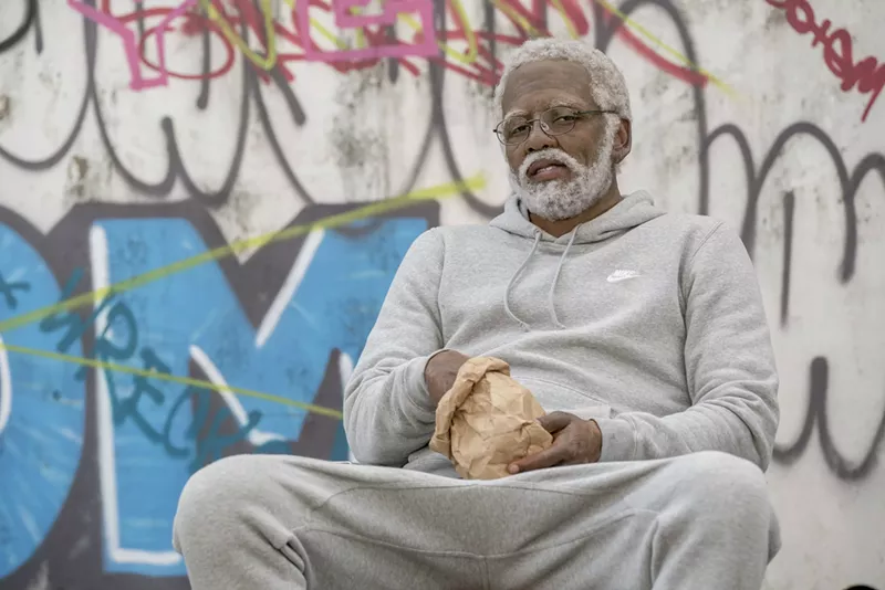 Image: NBA star Kyrie Irving plays the title character in Uncle Drew, Charles Stone III's goofy and gimmicky comedy about a streetball legend who rounds up his old buddies to play in a tournament game at the court where they got their start.